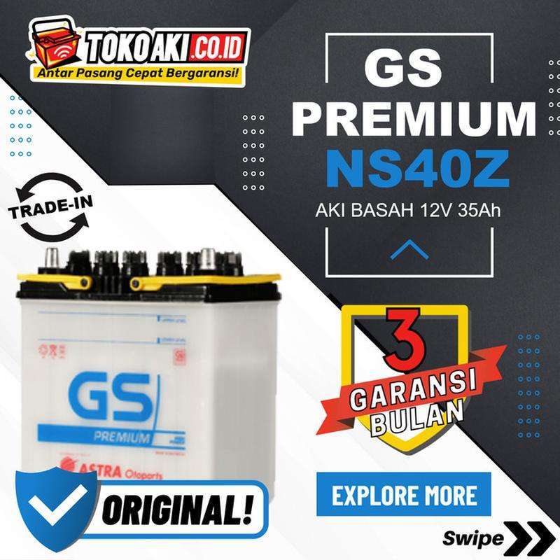 Jual Aki Feroza 1993-1999 - GS Astra Premium NS40Z - 35Ah di Seller
