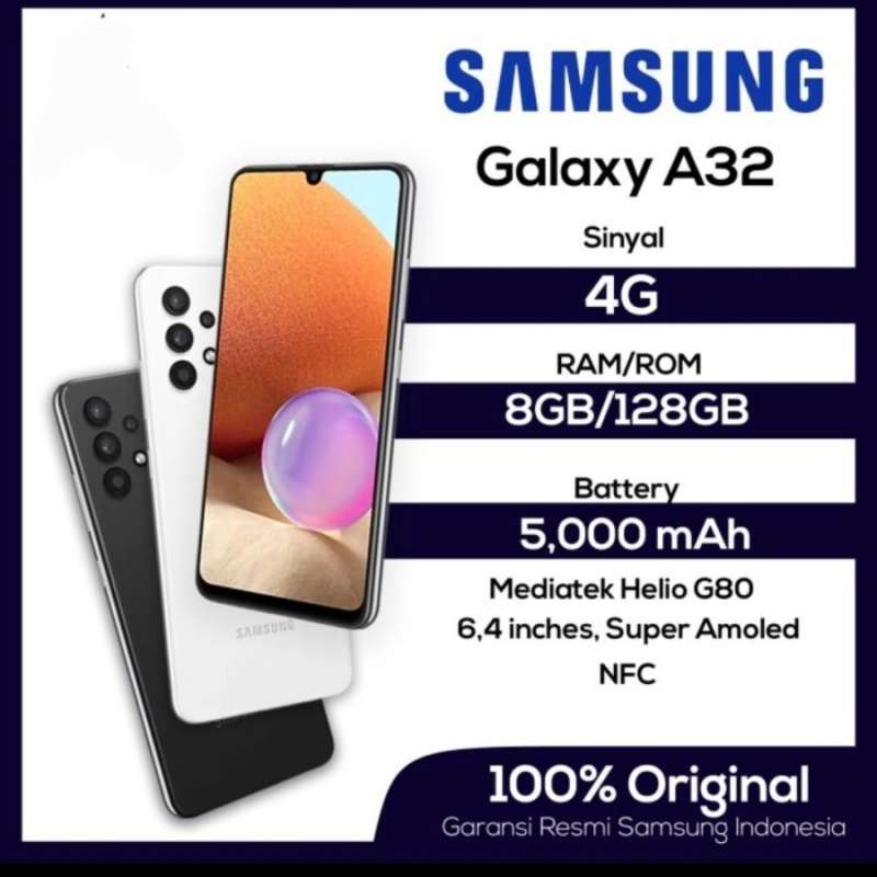 Jual SAMSUNG A32 RAM 8/128 GARANSI RESMI SAMSUNG INDONESIA SEIN - Black