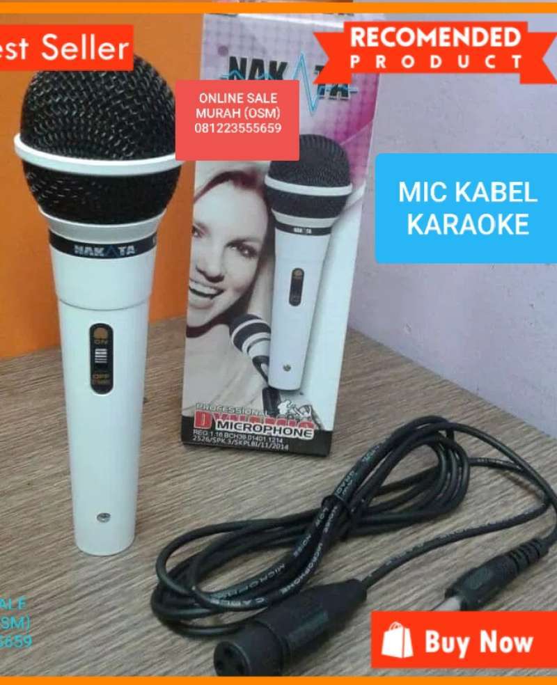 Promo NAKATA MIC HANDLE KABEL BAHAN PVC LEGENDARY DYNAMIC MIKROPHON PRO