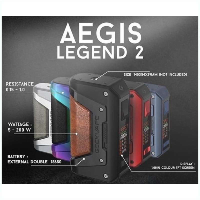 Jual Geekvape L200 Aegis Legend 2 Box Mod Authentic Kode 008 di Seller