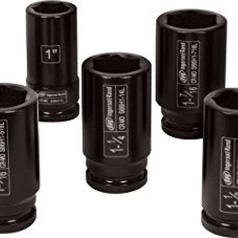 Ingersoll Rand 1-Inch Drive 9-Piece SAE Impact Socket Set – Heavy Duty Truck & High Torque Use