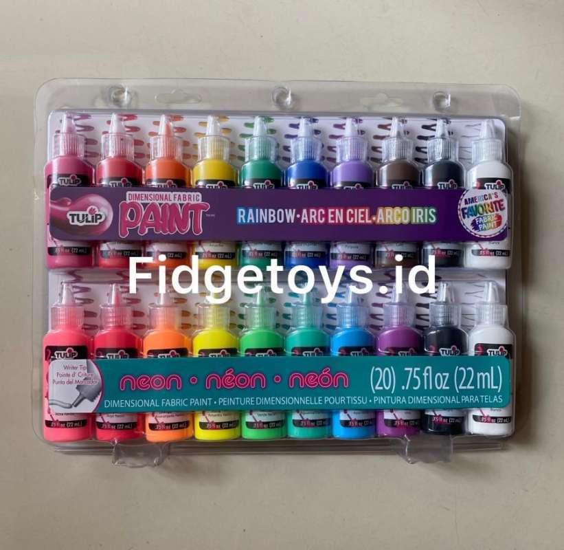 Jual Tulip Dimensional Fabric Paint Party Pack Permanent 3D Paint di