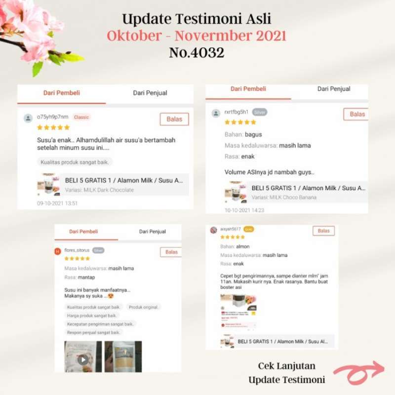 Jual Oem Susu Almond Bubuk /Susu Promil/Asi Booter/ Susu Ibu Hamil