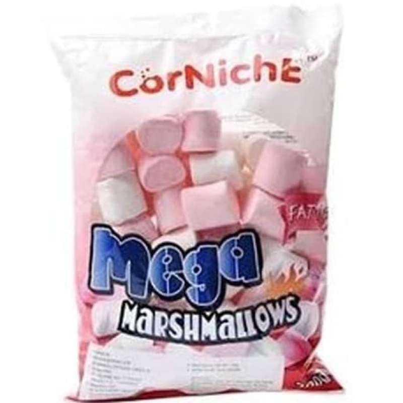 Jual Marshmallow rasa vanilla Corniche mega marshmallow 300g di Seller AToZphere Pandau Hulu I
