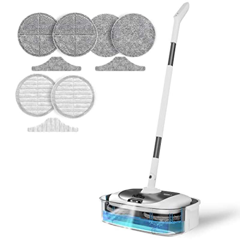 Promo Cordless Electric Mop with Cleaning Station - Electric Spin Mop ...