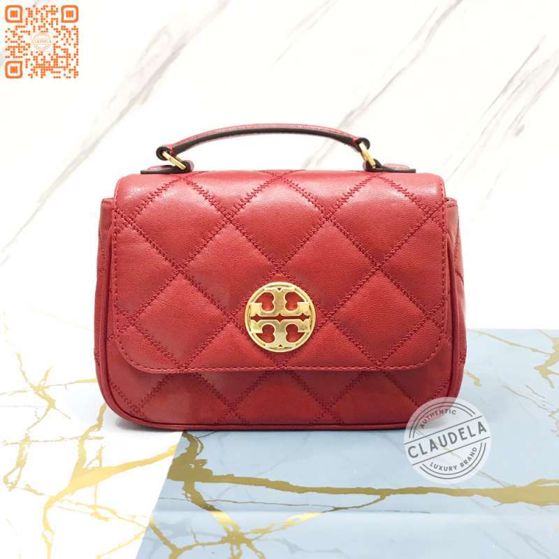 Jual TORY BURCH Willa Mini Top Handle Bag Redstone di Seller Claudela