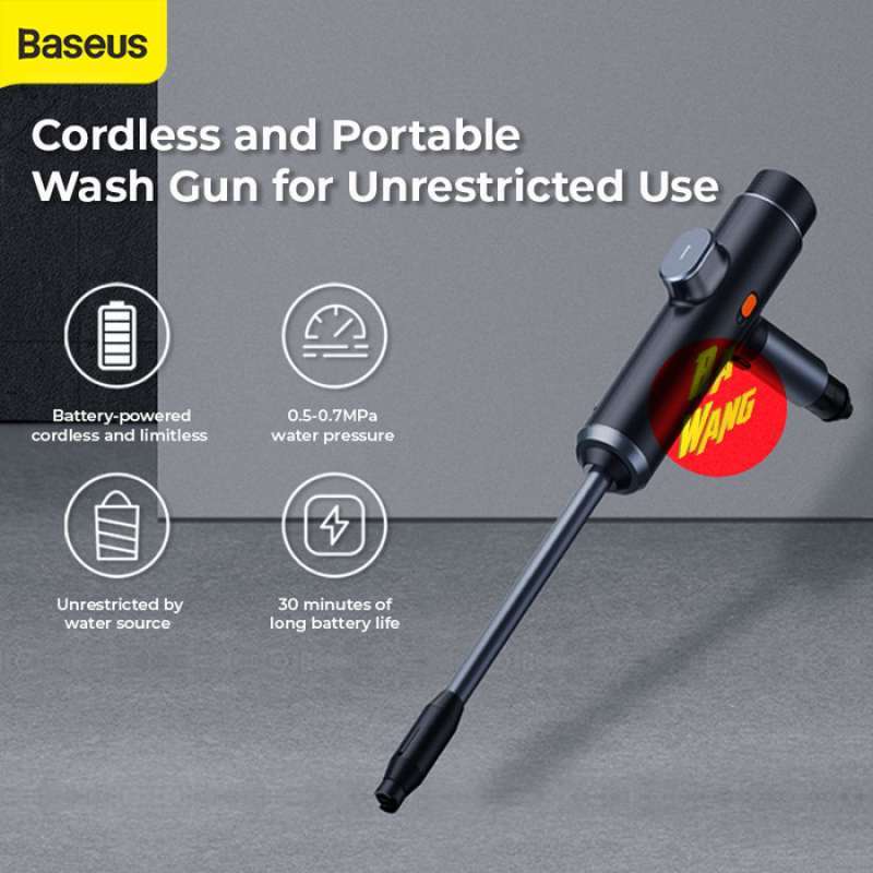 Jual BASEUS Car Wash Spray Nozzle Portable Electric Jet Semprot Cuci Mobil di Seller LORD 79