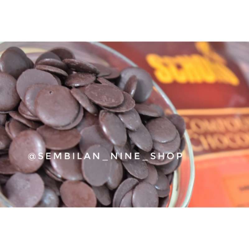 Jual Schoko Dark Compound Coin 250 gram Chocolate Coklat Cokelat