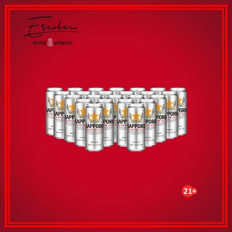 Jual sapporo premium japanese beer 500ml 24 cans di seller escobar