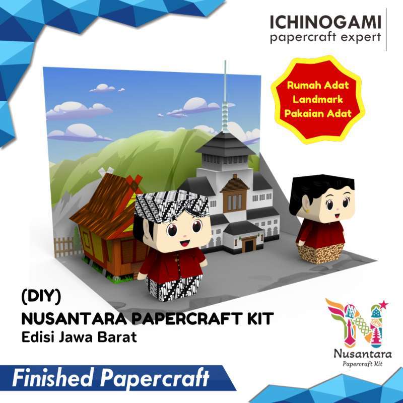 Jual Papercraft (DIY) Nusantara Papercraft Kit Set of 4 Models Jawa
