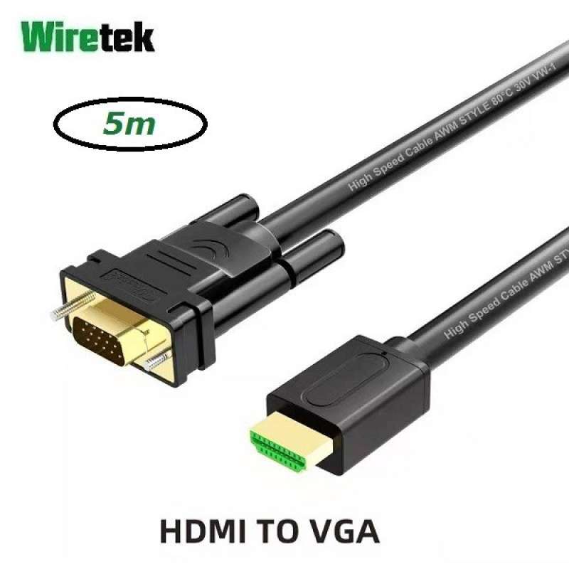 Promo Kabel Hdmi To Vga 5 Meter Wiretek Diskon 10% di Seller Valmai ...