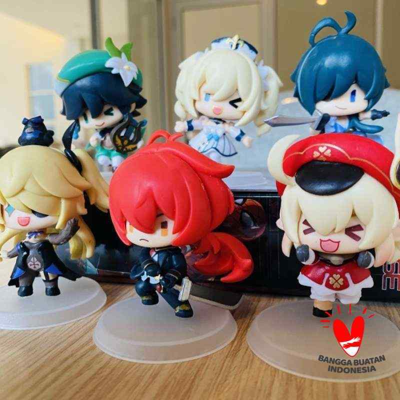 Jual FIGURE SET GENSHIN IMPACT CHIBI BABY ISI 6 PCS HIASAN TOPPEN KUE ...