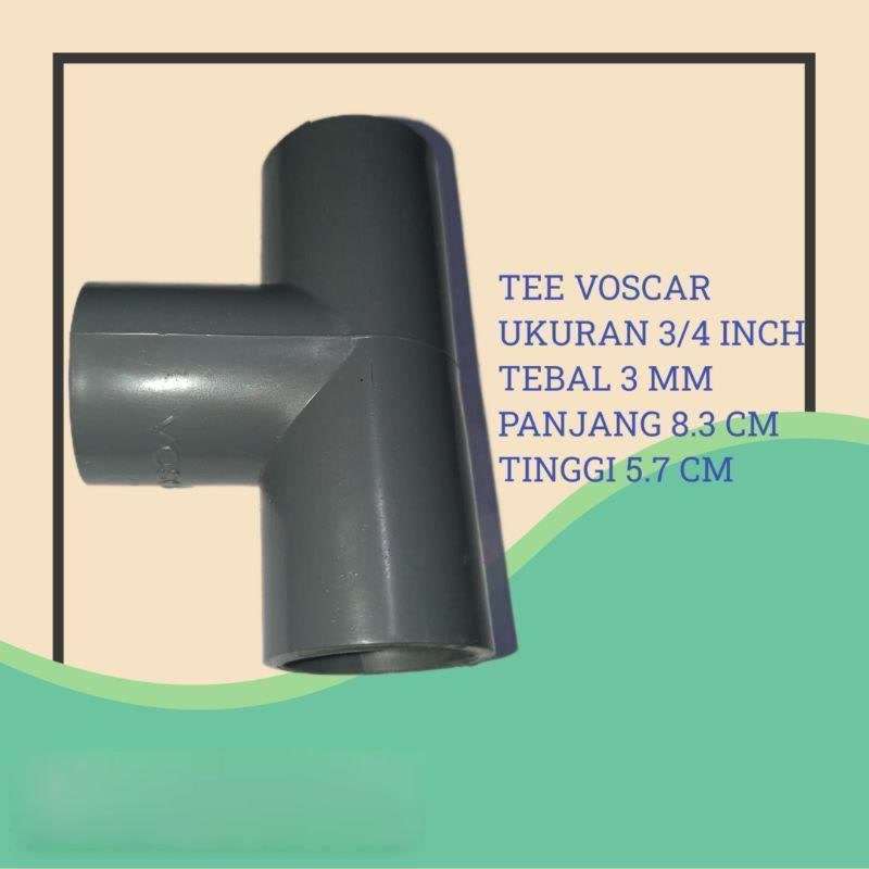 Promo Voscar Tee T 3/4 Inch Pvc - Fitting Pipa Pvc Diskon 29% Di Seller ...