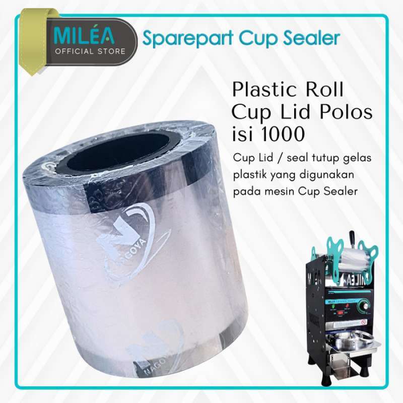 Jual Plastic Cup Lid Sealer / Roll Plastik Seal Tebal Polos 1000 Cup di