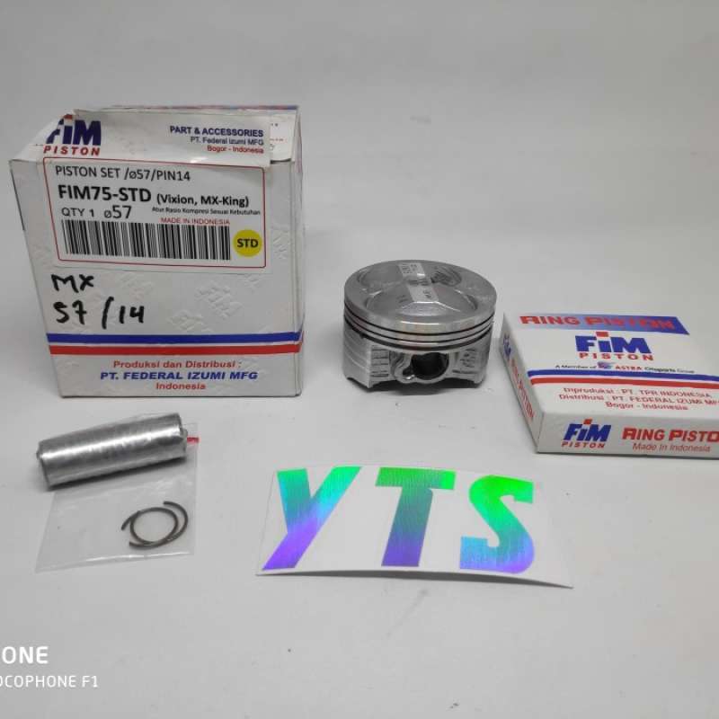 Promo PISTON FIM MX KING VIXION 57 60 MM FIM 75 PIN 14 PISTON DOME