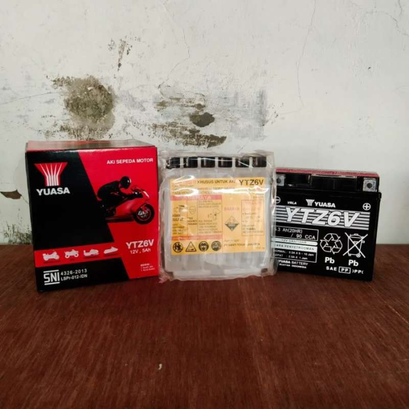 Jual TERMURAH AKI MOTOR YUASA YTZ6V 100% ORIGINAL di Seller Store Hanzo