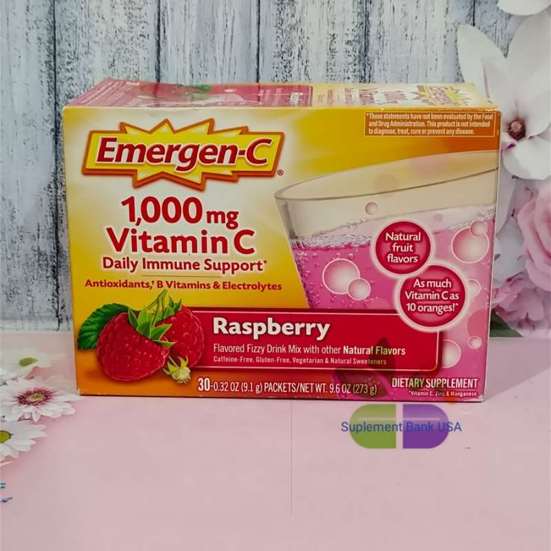Jual (DIJAMIN ORIGINAL) Emergen C 1000mg Vitamin C Raspberry 30 packets di Seller De Nature