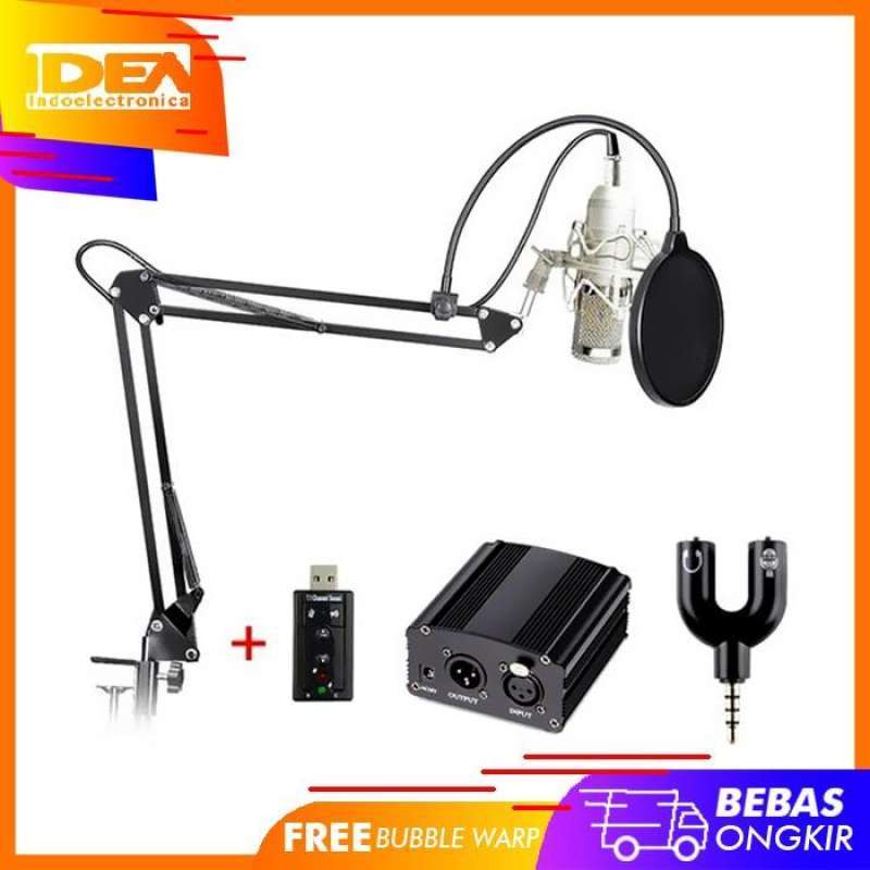 Jual Condenser Microphone BM800 Scissor Arm Stand Phantom Power 48V di Seller Indoelectronica