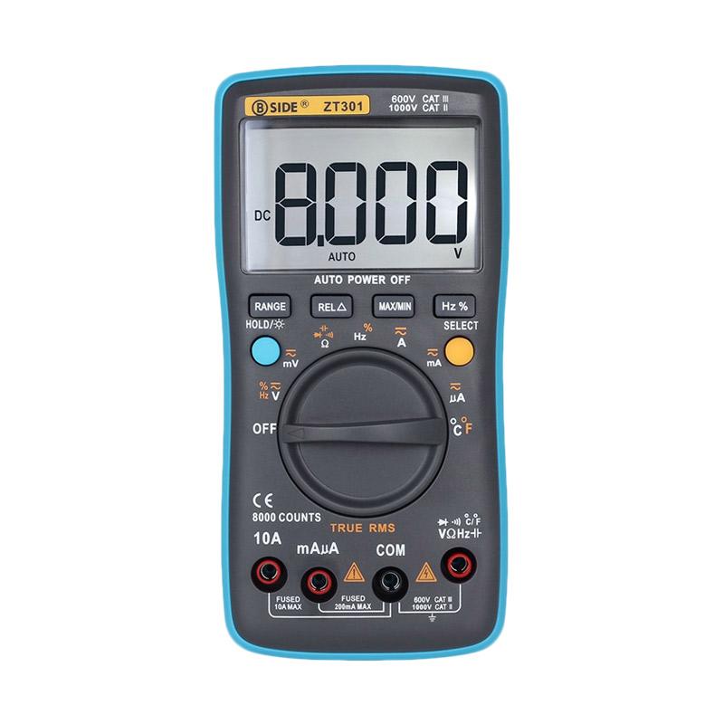 BSIDE 20000 Counts Digital Multimeter Tester With Recording Mode Pocket Multimeter Rechargeable TRMS 1000V With Colour LCD And Stand, Measures Votlage Millivolt AC Peak Capacitance Continuity Temp