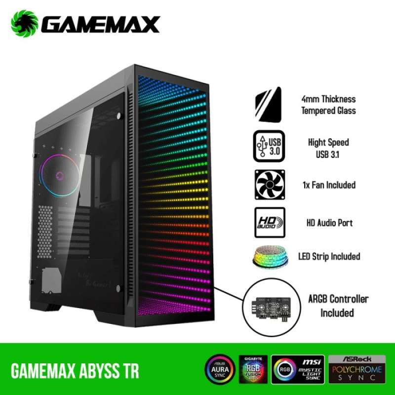 Promo Gamemax Abyss M908-Tr Gaming Pc Case Diskon 10% di Seller Valmai ...