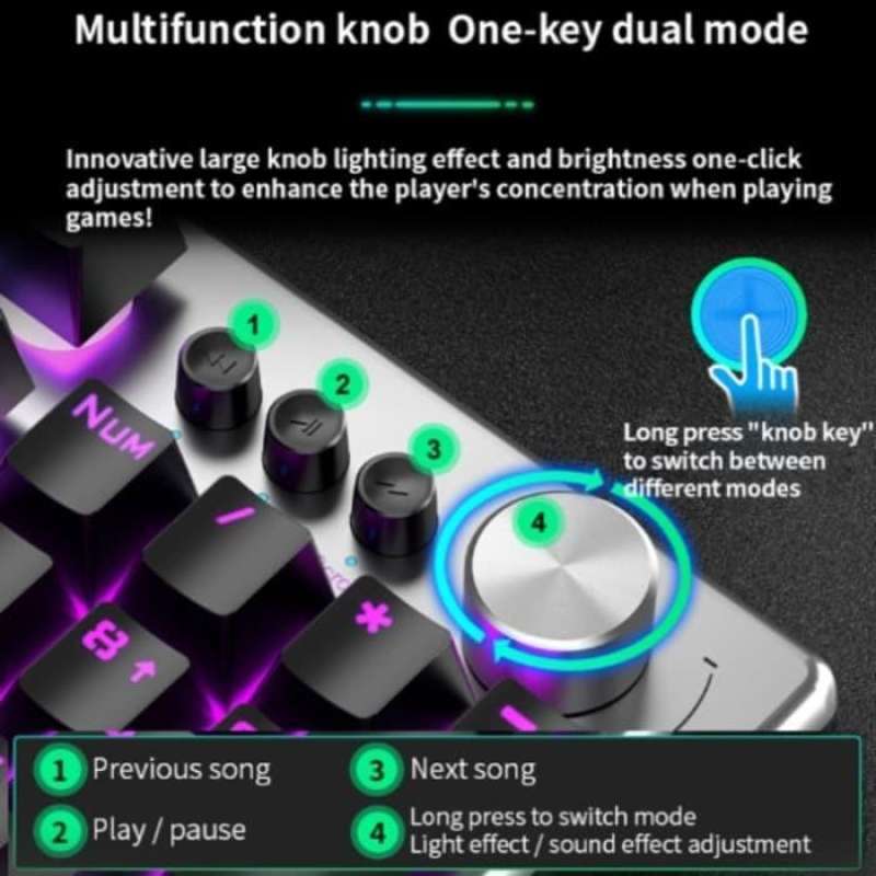 Jual aula f2028 rgb keyboard gaming macro software di seller