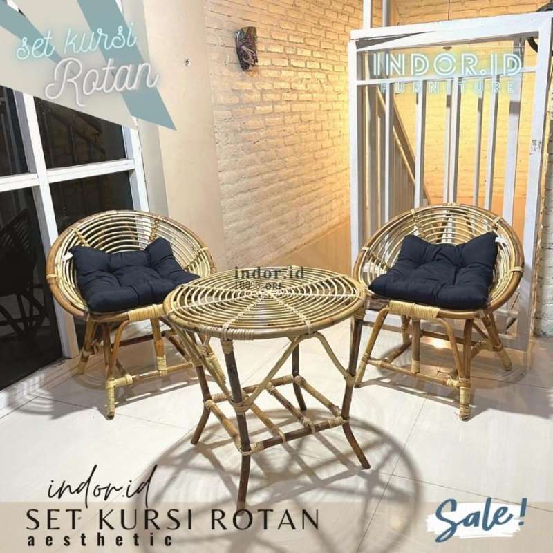 Jual Kursi Santai Teras Rotan Mewah Kursi Santai Rotan Ruang Tamu