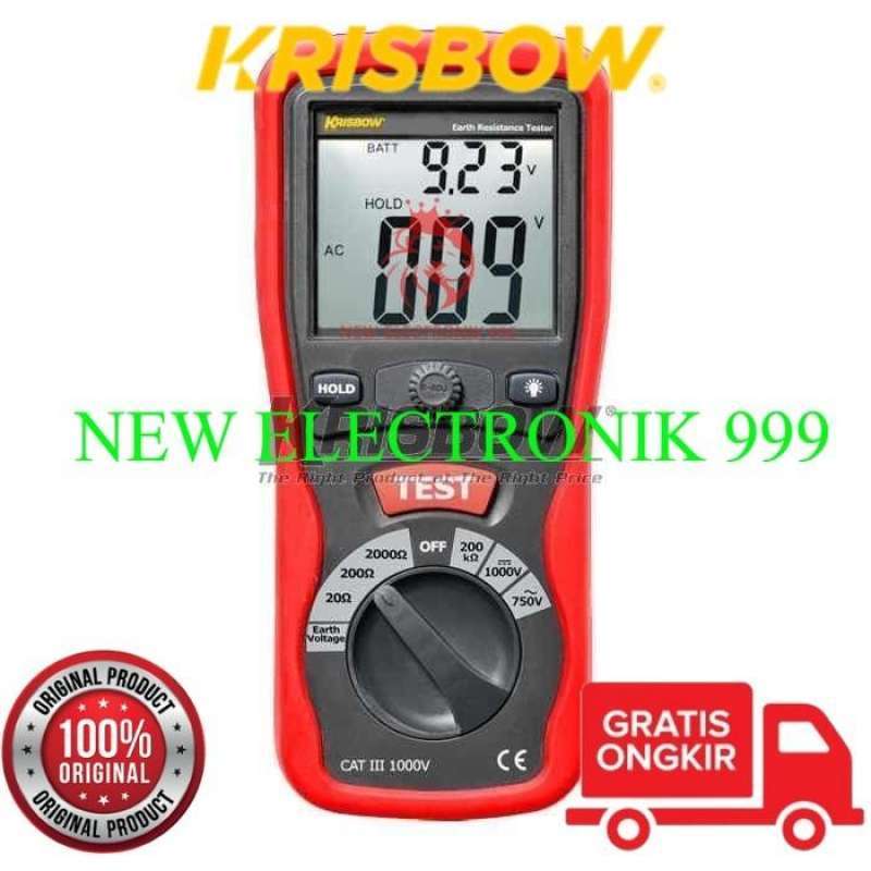 Jual Krisbow Alat Ukur Earth Tester Digital 2000 Ohm 10206572 di Seller New Electronik 999