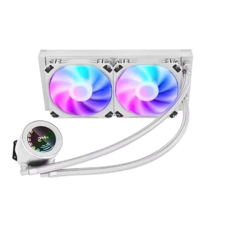 Jual PRIME PREMIUM GALATEK 240 WHITE LCD Display ARGB AIO CPU Cooler