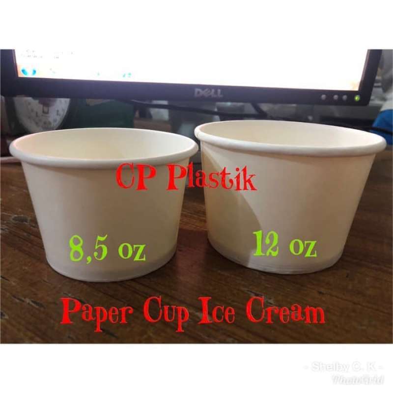 Promo Paper Cup Ice Cream 12 oz Gelas Kertas Ice Cream isi 50 pcs