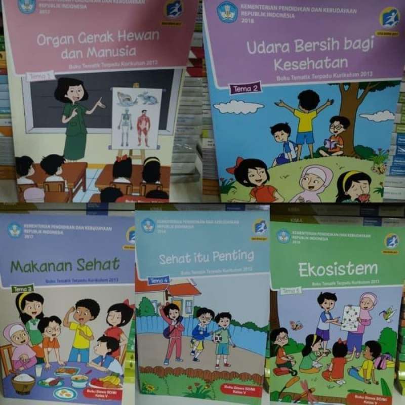 Jual Paket Buku Tematik SD Kelas 5 Semester 1 K 13 Rev 2018 Tema 1 2 3 ...
