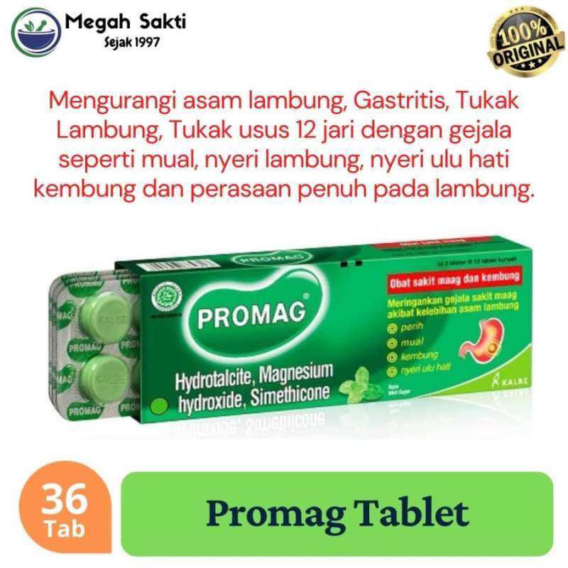 Jual Promag Tablet Obat Sakit Maag dan Kembung 1 Kotak 3 Blister di