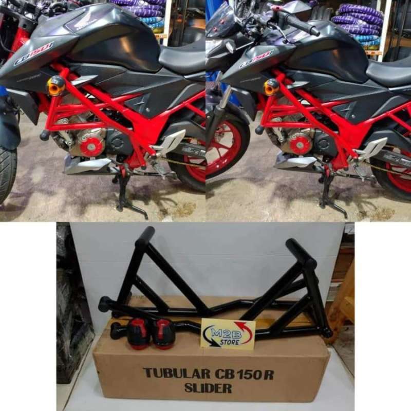 Jual Crashbar Crash Bar Tubular Honda New Cb150R Cb 150R 150 R Hitam