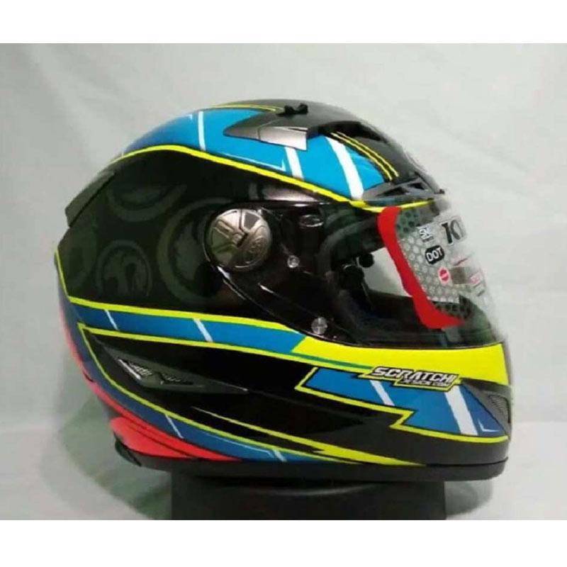 Jual KYT C5 Xavier Simeon The Dragon Helm Full Face Blue Black L di
