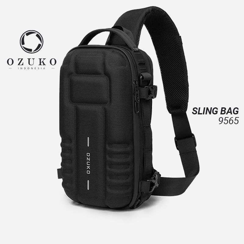 Jual OZUKO Sling Bag 9565 Tas Selempang Pria Abuabu di Seller