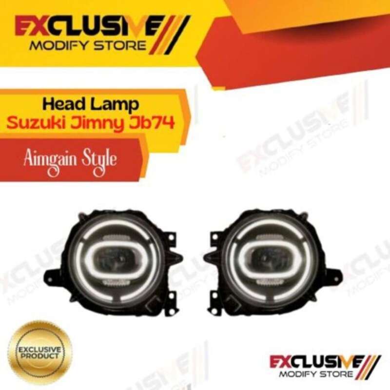 Jual LAMPU DEPAN/HEAD LAMP/HEADLIGHTS SUZUKI JIMNY JB74 STYLE AIMGAIN