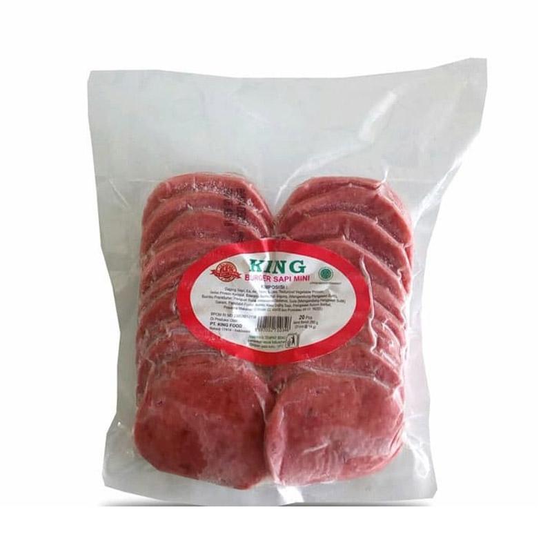 Jual King Food Daging Burger Sapi Mini Makanan Beku [Isi 20 Pcs] Halal