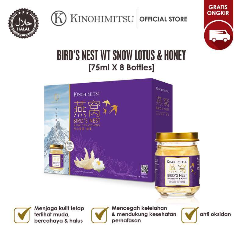 Promo Kinohimitsu Bird's Nest with Snow Lotus & Honey (Minuman Sarang