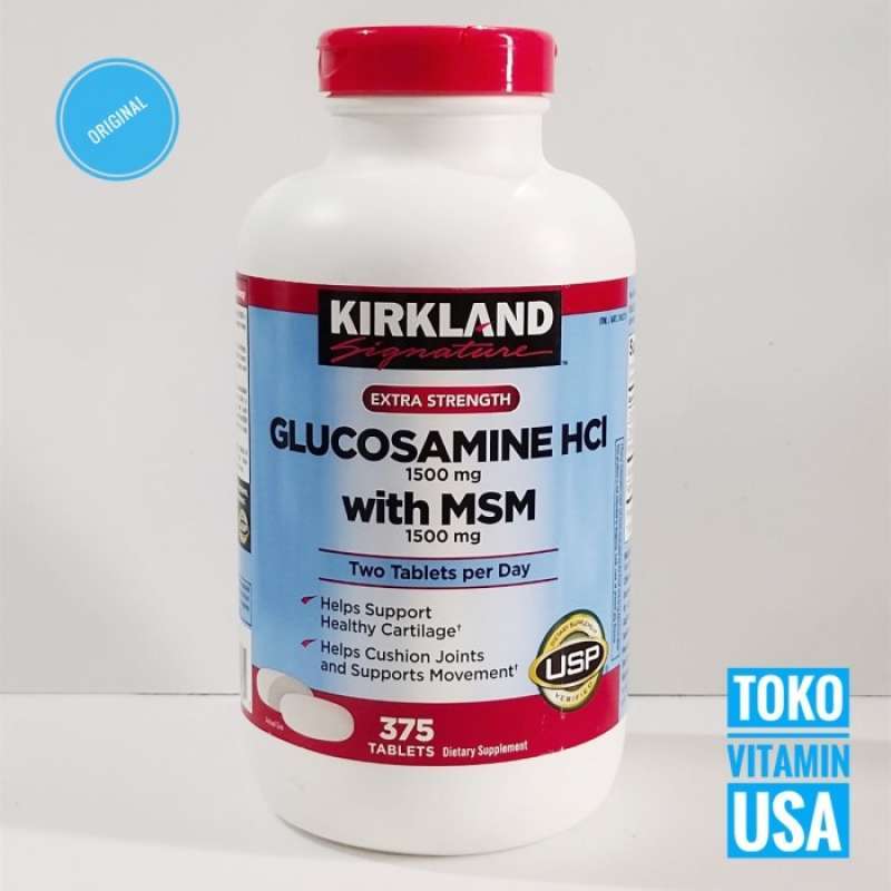 Jual Kirkland Signature Glucosamine Hci 1500 Mg With MSM 1500 Mg di