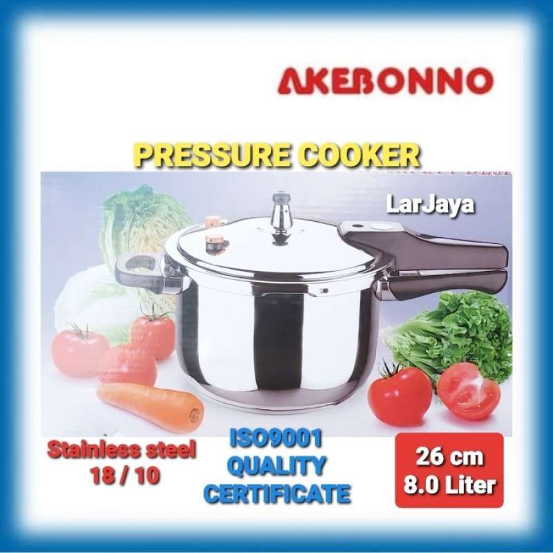 Jual Pressure Cooker Akebonno 26 Cm 8 Liter Stainless Steel 18/10 Di