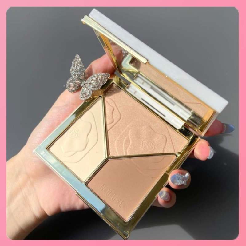 Jual [As] 3D Contour Palette Face Shading Highlighter Powder Makeup 3