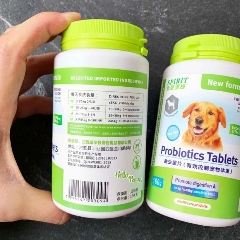 Jual Spirit Probiotics Tablets For Dog Vitamin Probiotik Anjing di