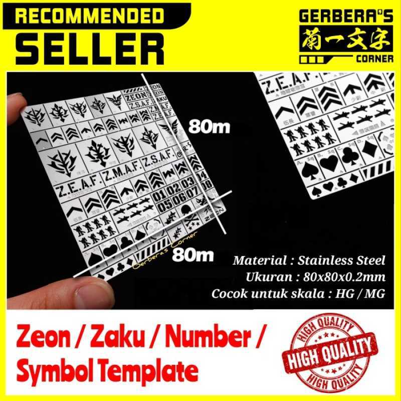 Custom Symbols Dom Promo Template Zeon Zaku Dom Number Symbol Aj0076 Angka Simbol Gundam ...