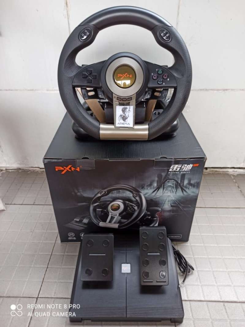 Promo Pxn V3ii Vibration Motor Racing Game Steering Wheel With Pedal Pc ...