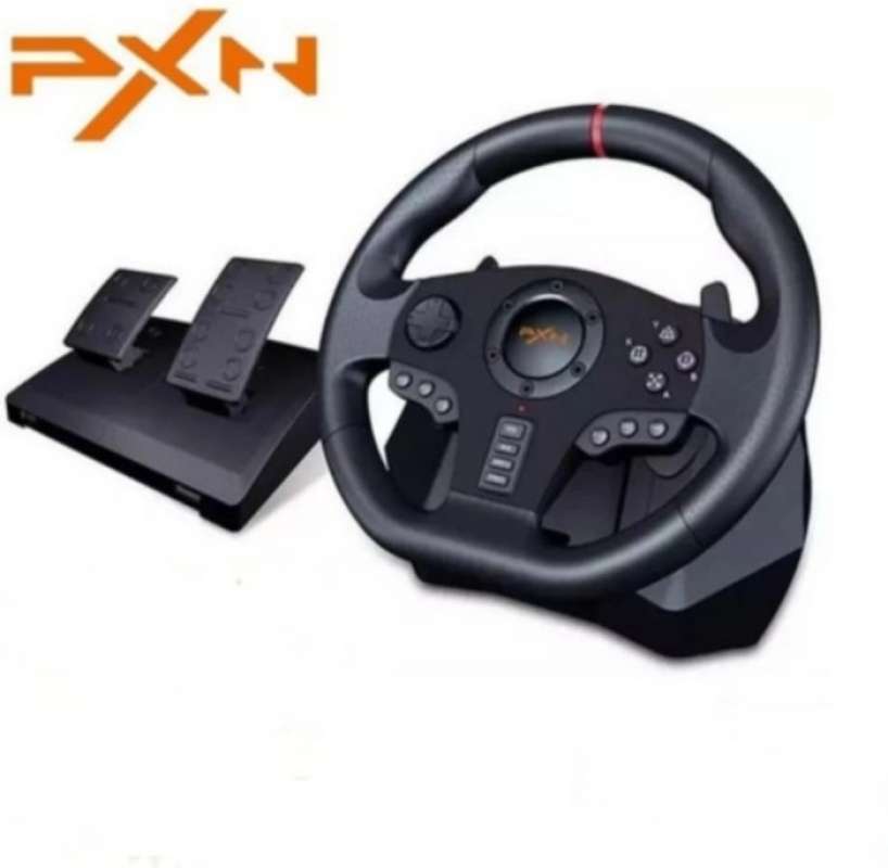 Promo Pxn V3ii Vibration Motor Racing Game Steering Wheel With Pedal Pc ...
