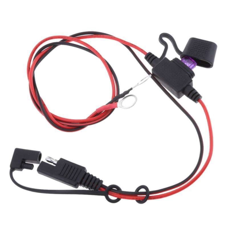 Jual 27INCH Solar Panel Battery Extension Cable SAE Connector 18AWG with Fuse di Seller Homyl