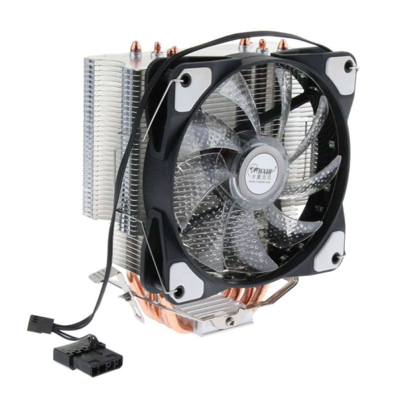 Jual Computer Cpu Cooler Fan Heatsink With 4 Heat Pipe 12cm Cooling For ...