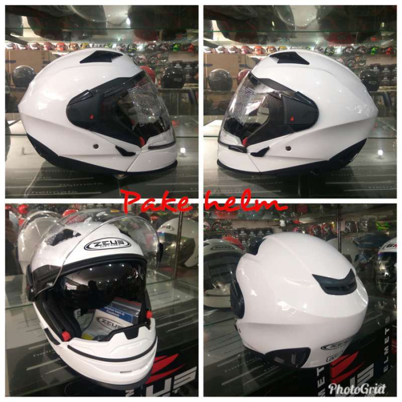 Jual Helm Zeus 611c Putih Helm Zeus Bisa Half Dan Full Face White M