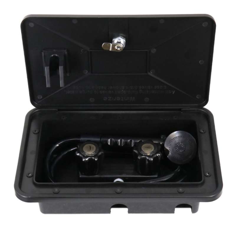 Promo Black Exterior Shower Box Kit for RVs, Boats, Campers Diskon