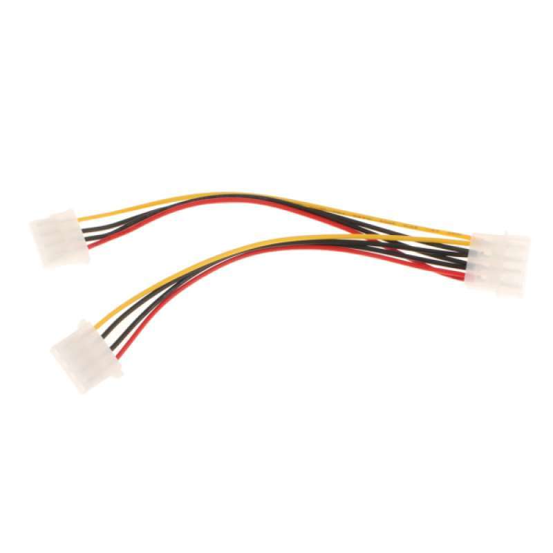 Promo 4 Pin Connector Case Fan Power Supply Y Splitter Cable 20 cm