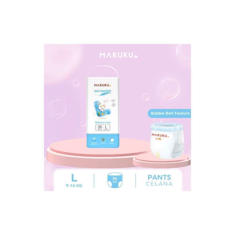 Jual MAKUKU SAP Diapers Balance Care Pants L36 di Seller sundayaugust